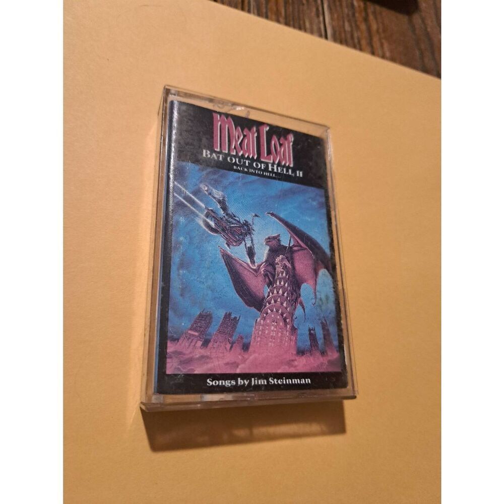 Vintage 1993 Meat Loaf Bat Out of Hell II Back Into Hell Cassette MCA Records